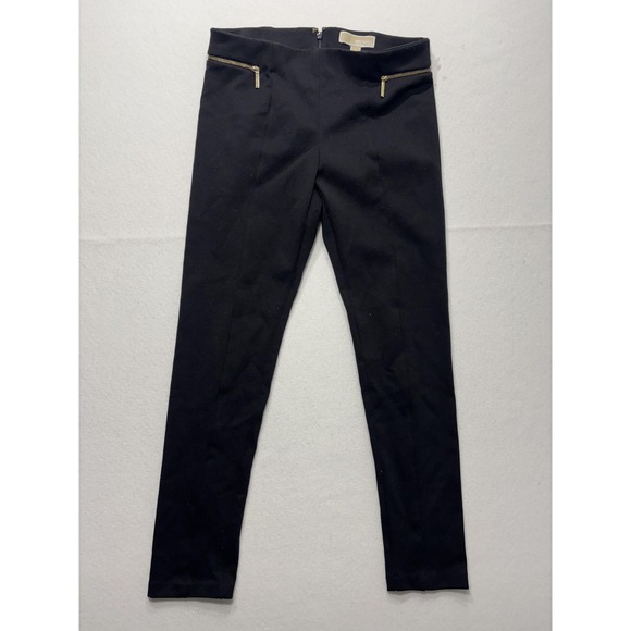 MICHAEL Michael Kors Pants - MICHAEL Michael Kors Pants Womens 6 Black Ponte Slim Ankle Zip Pocket Stretch